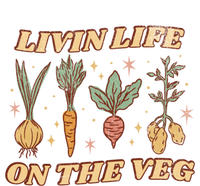 Living Life On The Veg Funny Vegan Pun Vintage Garden Gift T-Shirt