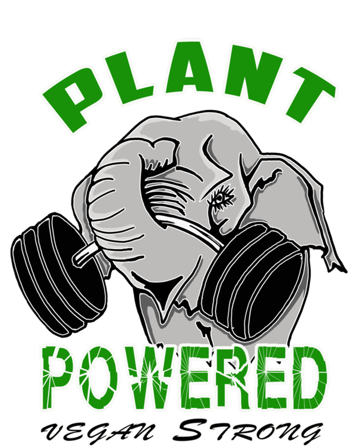 Vegan Strong Plant Powered Elephant Healthy Lifestyle Gift T-Shirt