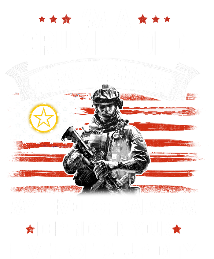 Grumpy Old Veteran Tee Pride Army Sarcasm Retired 7-Panel Snapback Hat