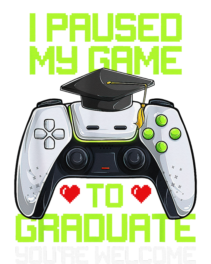 I Paused My Game To Graduate Funny Graduation Graduate Gamer Full-Length Apron With Pockets