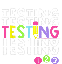 Funny Testing 123 Retro School Test Day Teacher Student Performance Fleece Hoodie