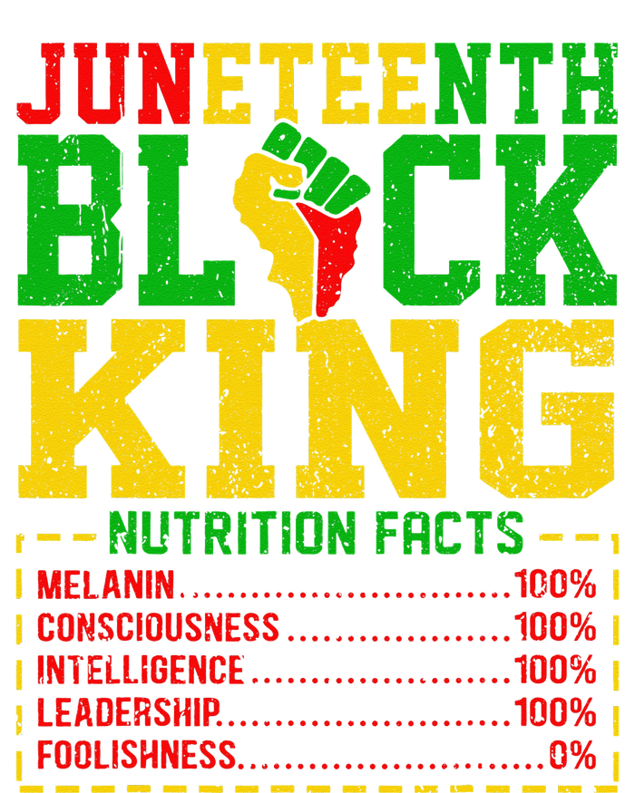 Juneteenth  Afro Black King Nutrition T-Shirt