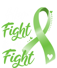 Her Fight Is My Fight Lymphoma Cancer Awareness Ribbon Mom Gift Ceramic Bell Ornament