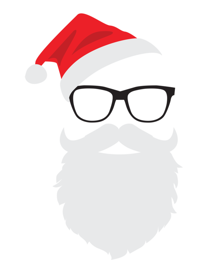 Hipster Santa Face With Hat Beard And Glasses Christmas Cool Gift T-Shirt