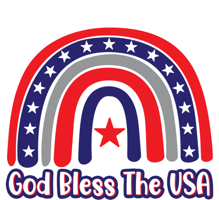 God Bless The Usa Red White And Blue Boho Rainbow Cute Family Funny Gift Sustainable Beanie