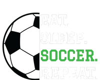 Soccer Player Soccer Lover Eat Sleep Soccer Repeat Women's Racerback Cropped Tank