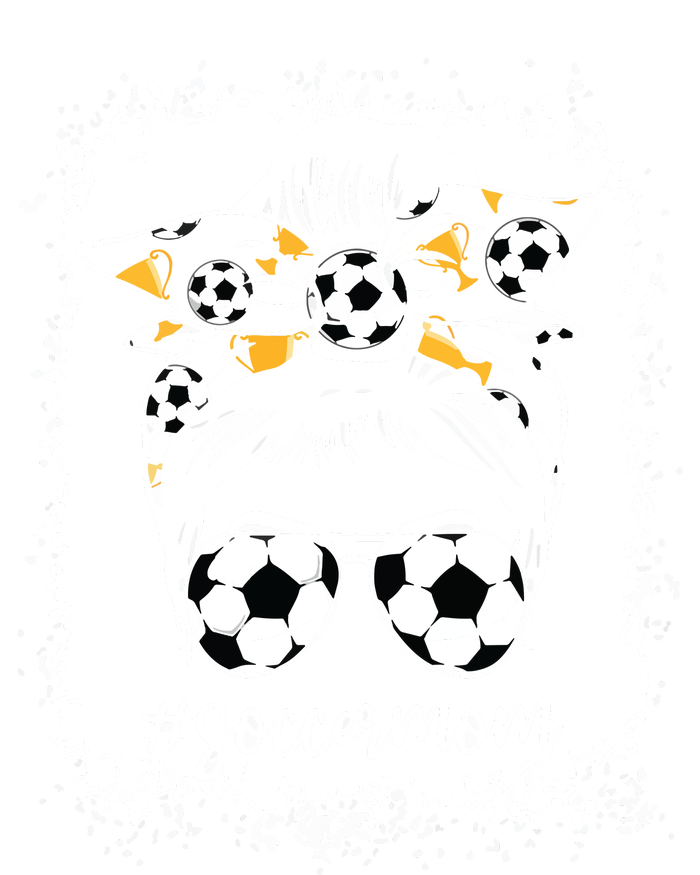 Women Bleached Soccer Mom Messy Bun Soccer Lover Adult ChromaSoft Performance T-Shirt