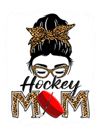 Hockey Mom Funny Sports Messy Bun Leopard Mothers Day Great Gift T-Shirt