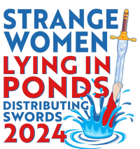 Funny Strange Women Lying In Ponds Distributing Swords 2024 Women's Racerback Tank