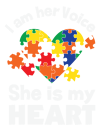 I Am His Voice He Is My Heart Autism Awareness Mom Dad Cute Gift Long Sleeve Shirt