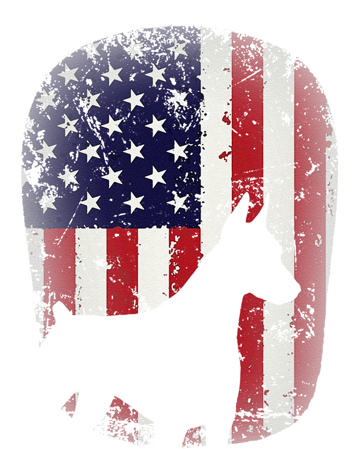 Funny Doberman Pinscher Art For  Doberman US Flag T-Shirt