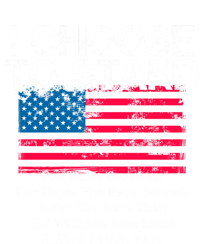 I Choose To Stand American Flag Cool Gift National Usa Anthem Cool Gift Full-Length Apron With Pockets