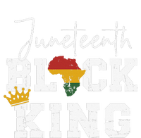 Juneteenth black king with pan african map flag Poster