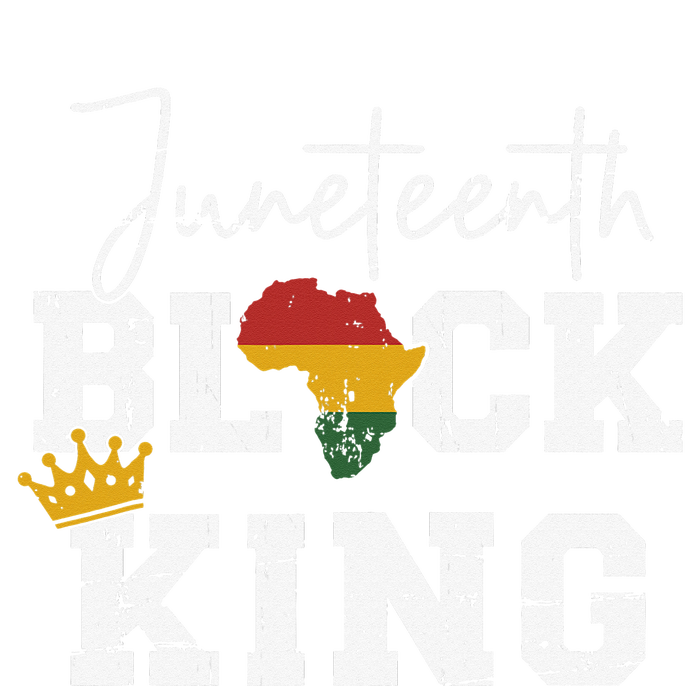 Juneteenth black king with pan african map flag Poster