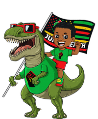 Juneteenth Black King Riding T Rex Dino Funny Flag T-Shirt