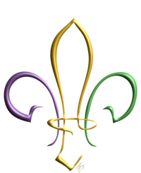 Mardi Gras Gold Purple Green Fleur De Lis Gift T-Shirt