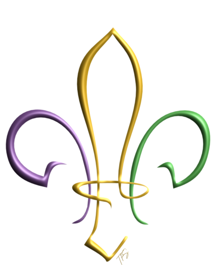 Mardi Gras Gold Purple Green Fleur De Lis Gift T-Shirt