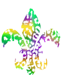 Mardi Gras Cute Gift Tie Dye Fleur De Lis Leopard Print T-Shirt