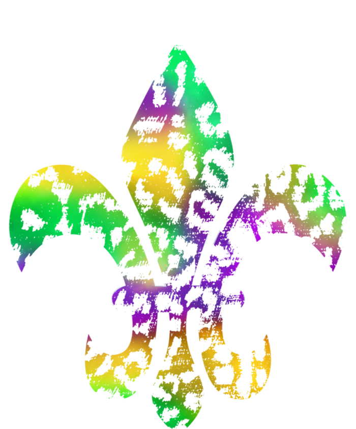 Mardi Gras Cute Gift Tie Dye Fleur De Lis Leopard Print T-Shirt