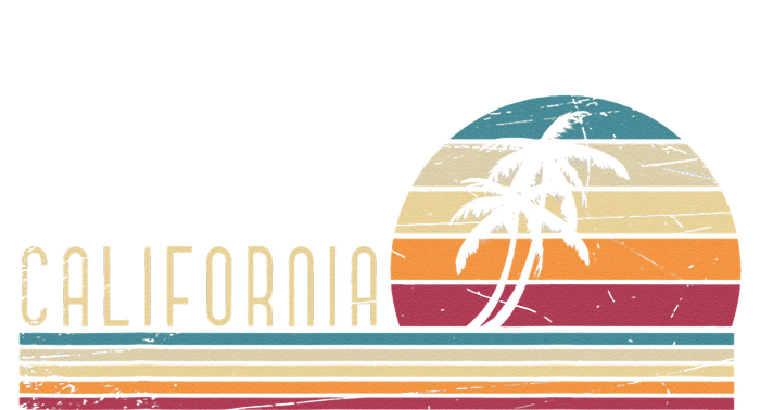 Cali Summer Vacation CA Palm Trees USA Retro California Women's Racerback Tank