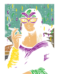 Mardi Gras Mona Lisa Smoking Weed Cannabis 420 Stoner Gift Great Gift Zip Tote Bag