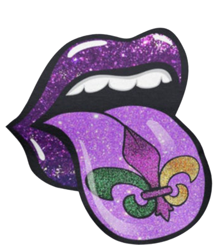 Mardi Gras Purple Lips And Tongue Tie Dye Gift Tie-Dye T-Shirt