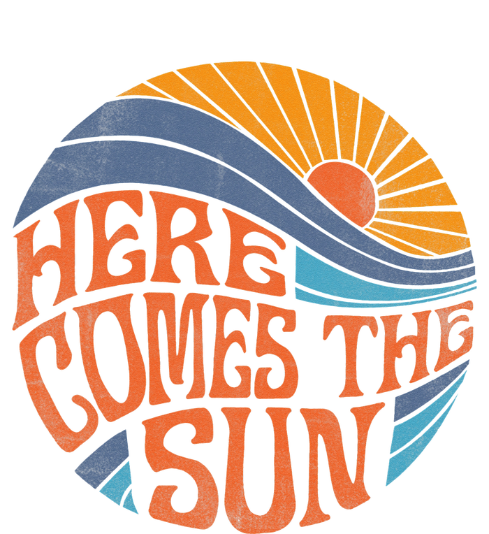 Here Comes the Sun Vintage Retro Sixties Surf Summer Beach Hooded Wearable Blanket