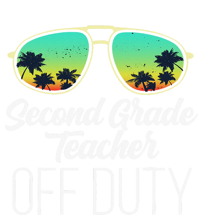 Sunglasses Beach Sunset Summer Second Grade Teacher Off Duty T-Shirt