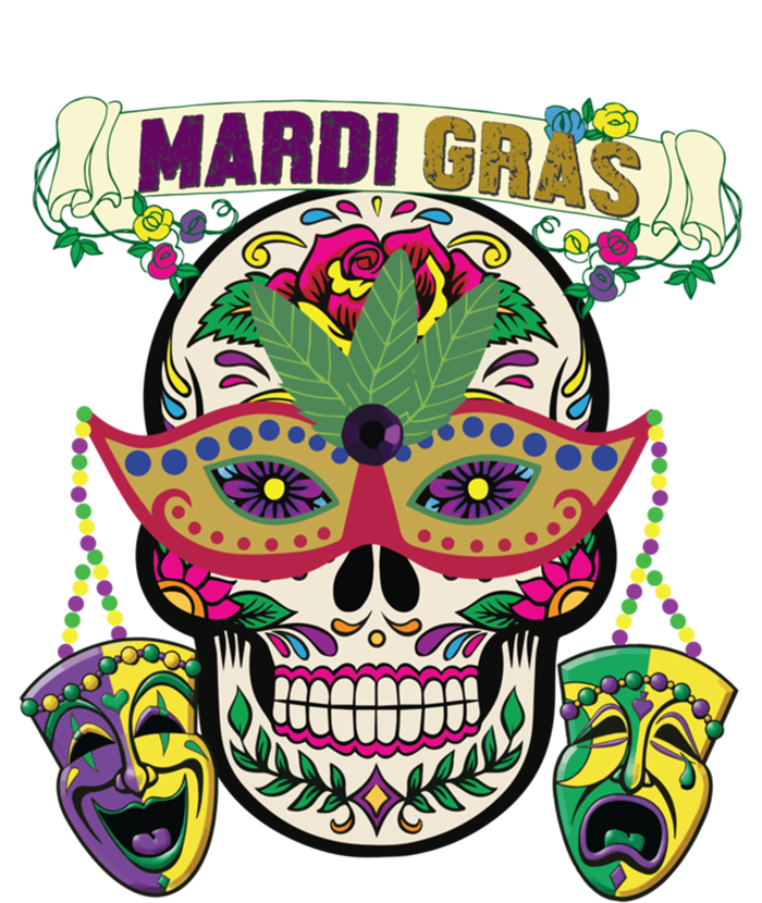 Mardi Gras Skull Cool Gift New Orleans Beads Masks Gift T-Shirt