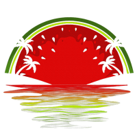 Cool Watermelon For  Tropical Sunset Fruit Summer T-Shirt