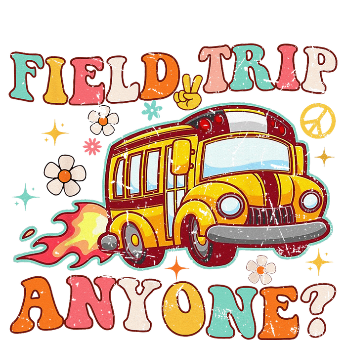 Field Trip Anyone Groovy School Bus Driver Yellow Bus T-Shirt