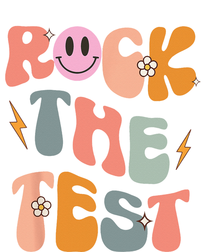 Rock The Test Testing Day Retro Motivational Teacher Student Toddler Zip Fleece Hoodie