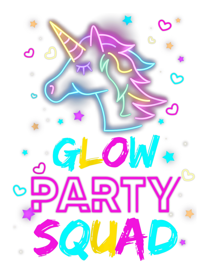 Glow Party Squad Unicorn 80s Retro Costume Birthday Squad T-Shirt