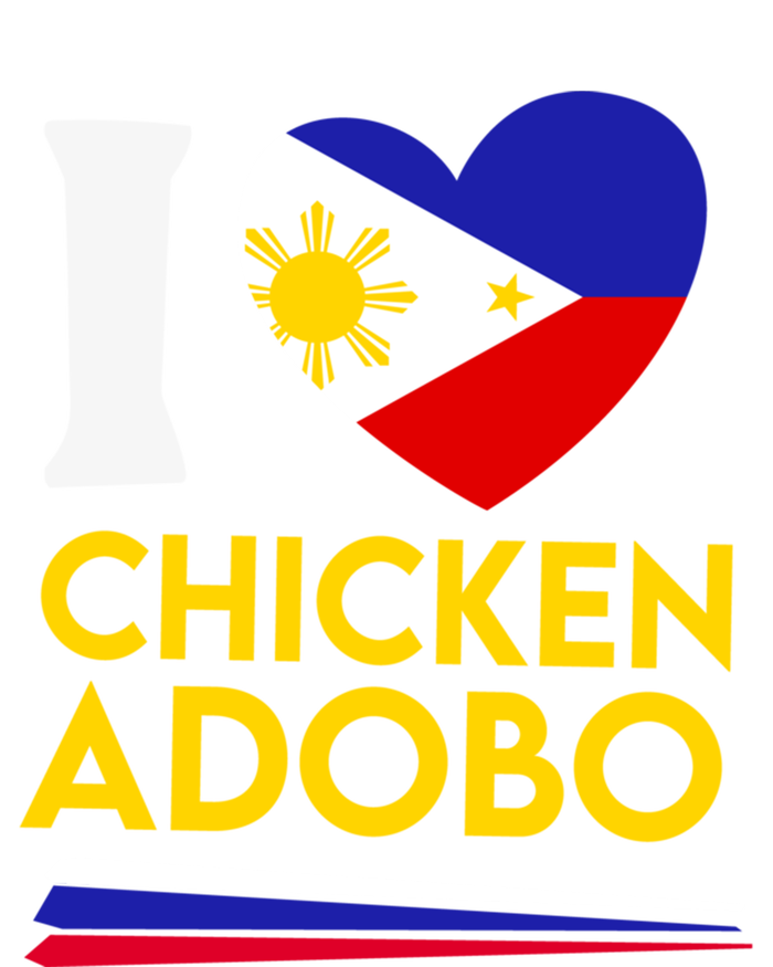 I Love Chicken Adobo Filipino Food Flag Map Pride Cute Gift Women's V-Neck T-Shirt