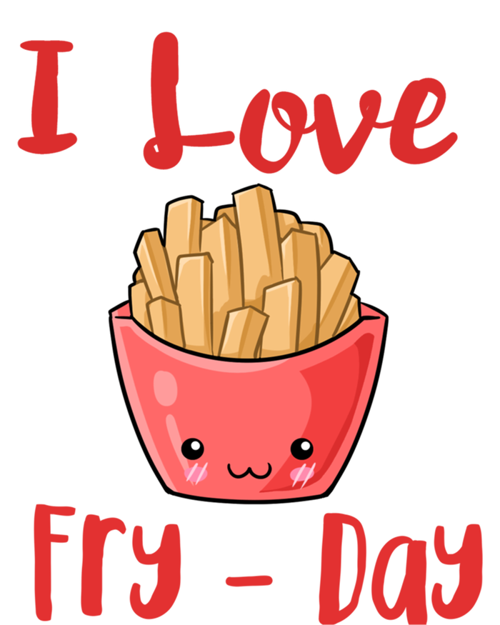 I Love Frycute Giftday French Fries Gift Short Acrylic Beanie