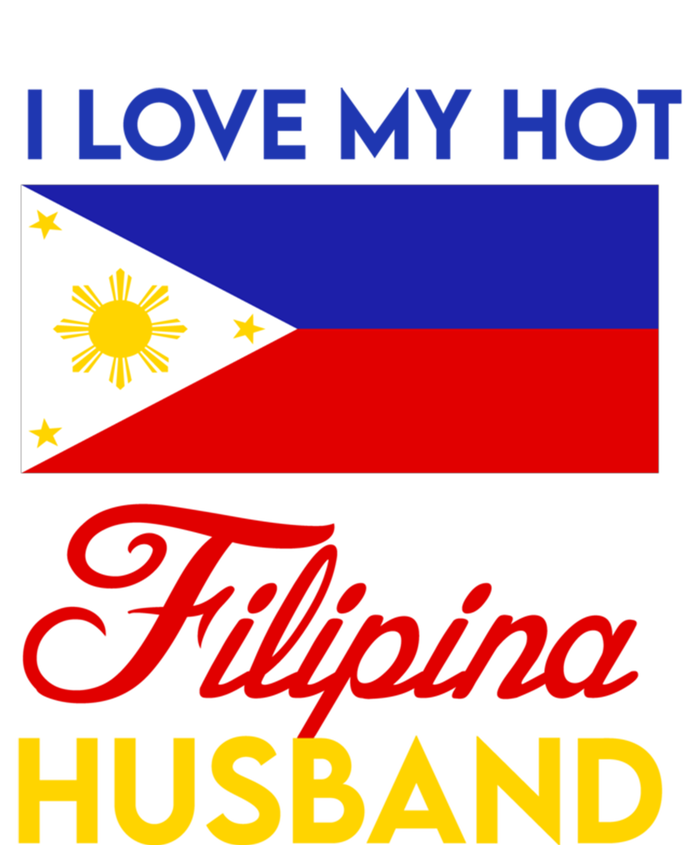 I Love My Hot Filipino Husband Gift Filipino Pride Map Flag Gift Pom Pom 12in Knit Beanie