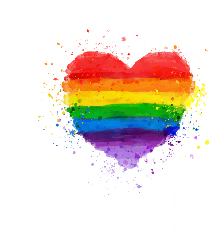 I Love My Two Moms Funny Gift Lgbt Gay Lesbian Cool Gift Women's Racerback Tank