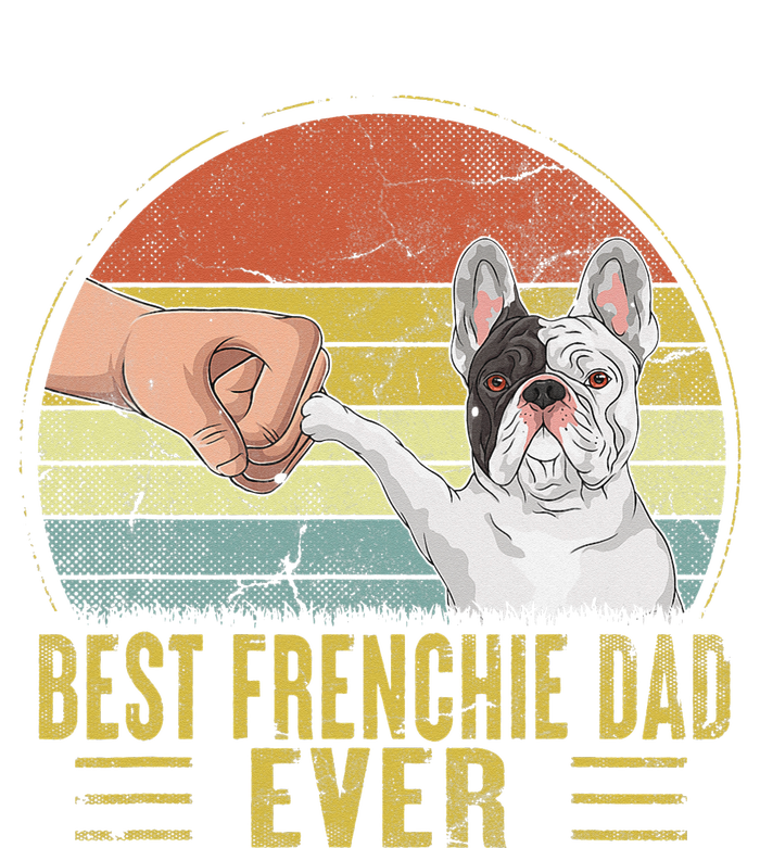 Vintage Best Frenchie Dad Ever Fist Bump French Bulldog Dad T-Shirt