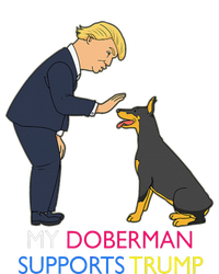 My Doberman Supports Trump Gift Doberman Pinscher Women's Perfect Tri Tunic Long Sleeve Shirt