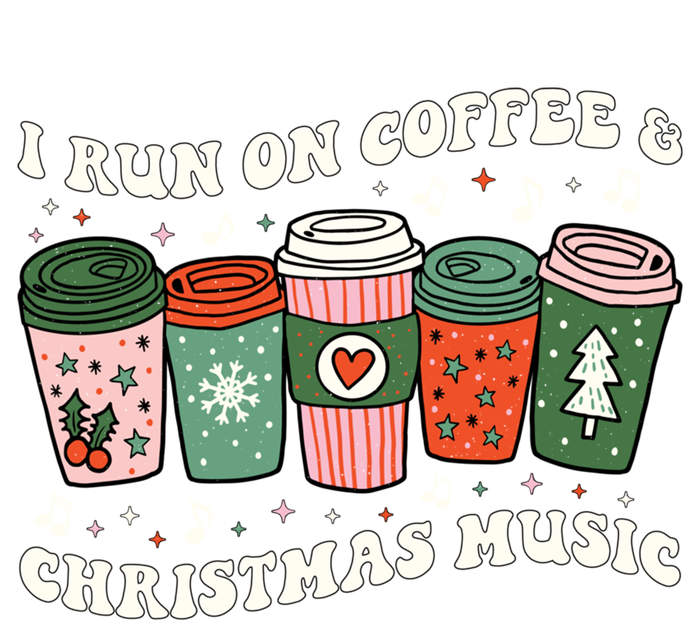 I Run On Coffee And Christmas Music Eggnog Latte Hot Cocoa Gift Short Acrylic Beanie