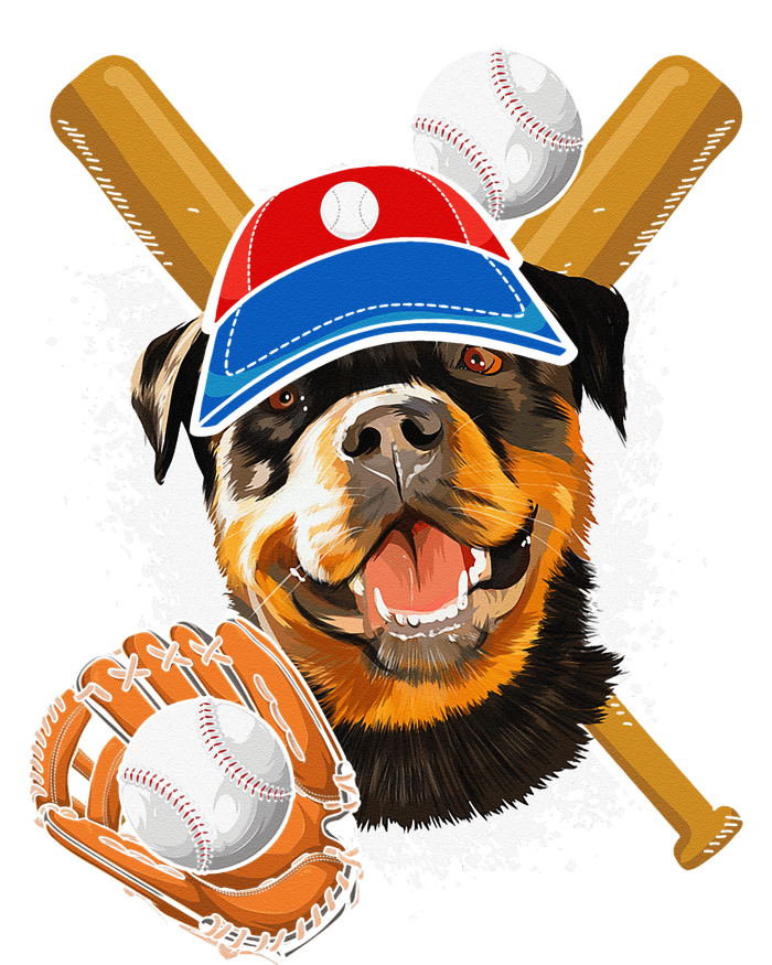 Rottweiler Baseball Dog Baseball Fan T-Shirt