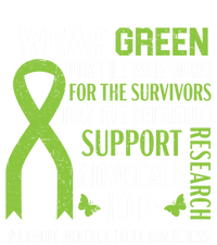 I Wear Green Tal Health Awareness Fight The Stigma Gift Women's Flannel Pajama Set