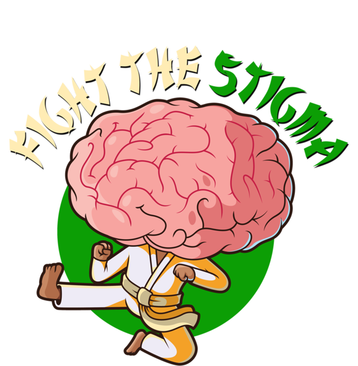 Karate Fight The Stigma Tal Health Awareness Gift Ceramic Bell Ornament