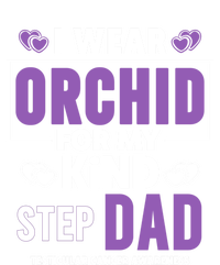 I Wear Orchid For My Step Dad Funny Gift Testicular Cancer Awareness Gift T-Shirt