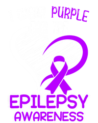 I Wear Purple For Me Epileptic Seizure Epilepsy Awareness Gift Striped Beanie with Solid Band