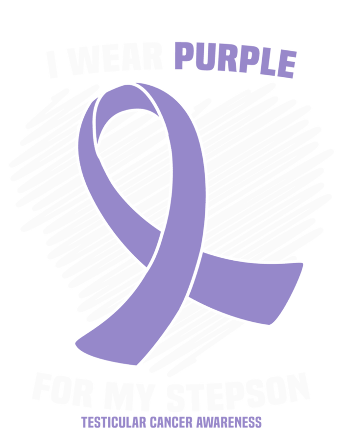 I Wear Purple For My Stepson Testicular Cancer Awareness Meaningful Gift Tall Long Sleeve T-Shirt