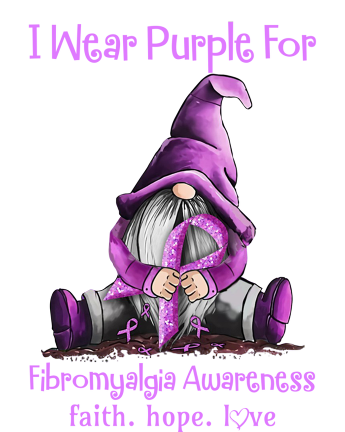 I Wear Purple Gnomes Ribbon Fibromyalgia Awareness Gift Toddler Sweatshirt