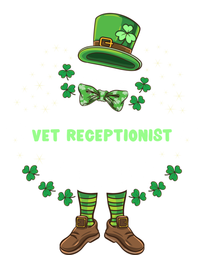 Im The Vet Receptionist Leprechaun St Patricks Day Gift Women's Flannel Pajama Set