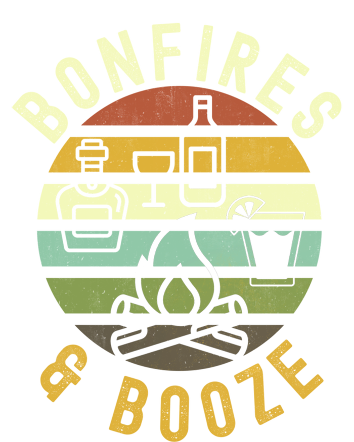 Bonfires And Booze Retro Trendy Casual Graphic Fall Gift 16 in Basic Backpack