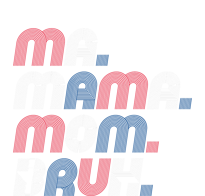 Ma Mama Mom Bruh American Flag Red White Blue T-Shirt